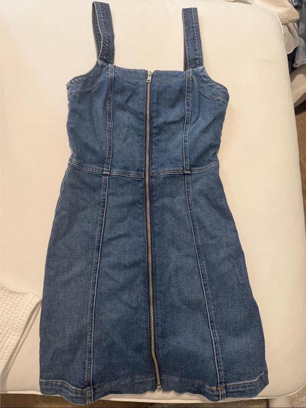 Reformation Denim Mini Dress in Blue Size 0